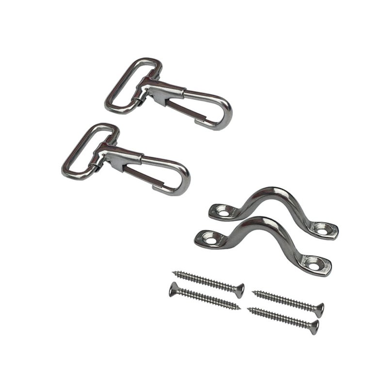 Vtete 2 PCS Adjustable Bimini Boat Top Straps with Loops + Snap Hooks + Eye Straps - 28"~60" Stainless Steel Boat Awning Hardware - Image 5